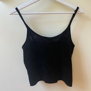 Pac-Sun Black Velvet Cropped Tank